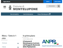 Tablet Screenshot of comune.montelupone.mc.it